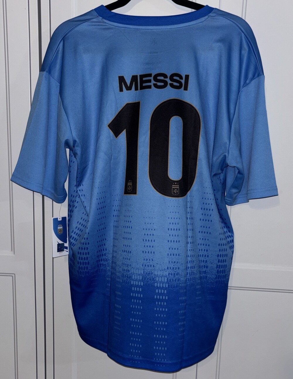 MESSI Argentina National Soccer t shirt Adult Men XLarge blue